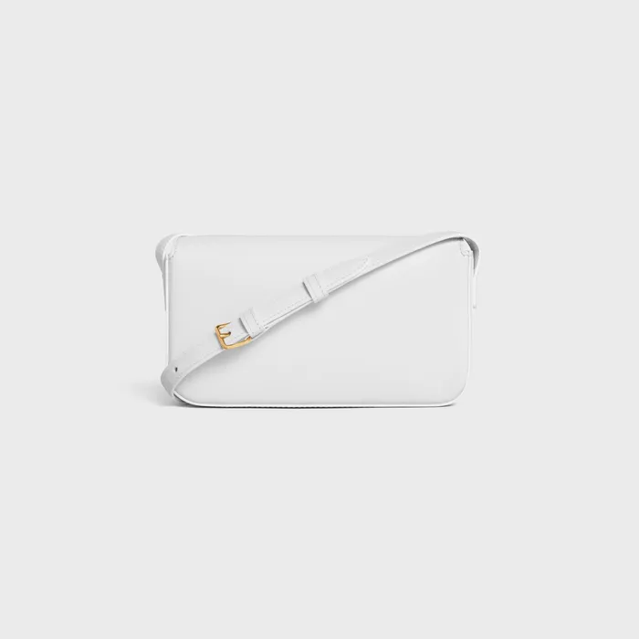 Celine Claude SHOULDER BAG CLAUDE In Shiny Calfskin 8211 Arctic White 8211 Women Celine Claude SHOULDER BAG CLAUDE In Shiny Calfskin 8211 Arctic White 8211 Women