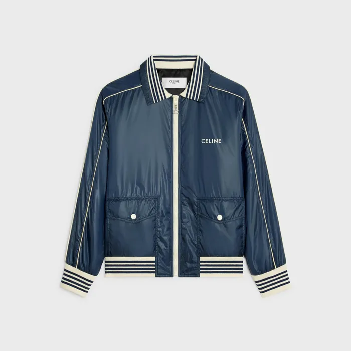 Celine Coats and Blousons Celine Blouson Jacket In Lightweight Nylon 8211 Navy 8211 Men