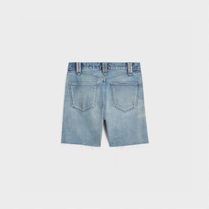 Celine Denim Wesley Shorts With Studs In Zuma Wash Denim 8211 ZUMA WASH 8211 Men