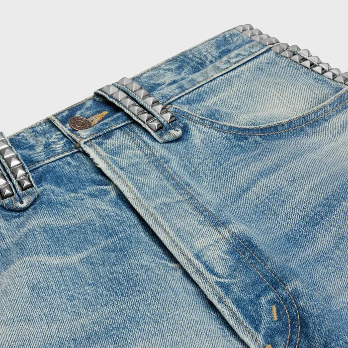Celine Denim Wesley Shorts With Studs In Zuma Wash Denim 8211 ZUMA WASH 8211 Men