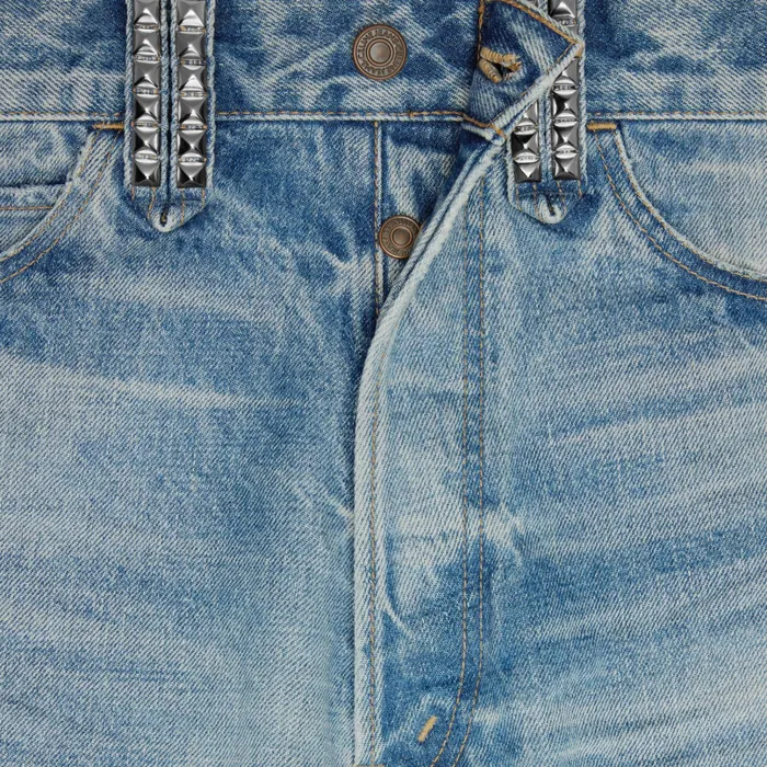 Celine Denim Wesley Shorts With Studs In Zuma Wash Denim 8211 ZUMA WASH 8211 Men