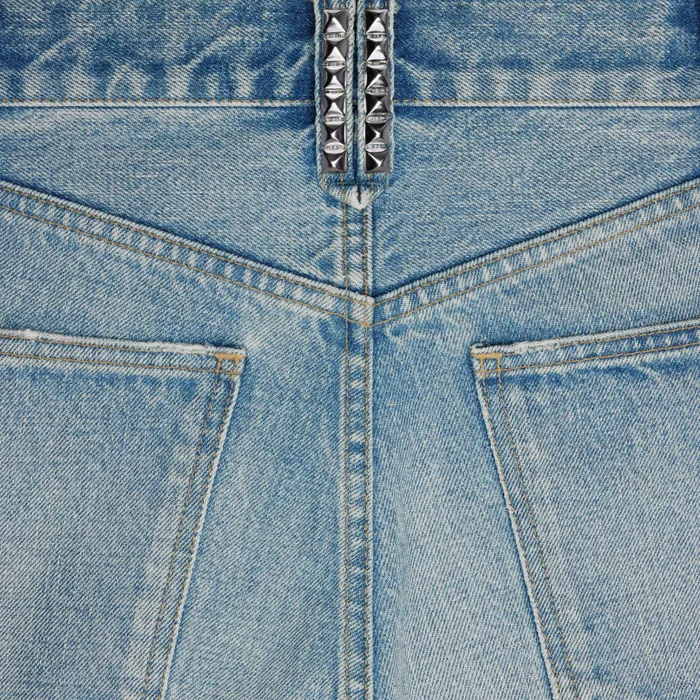 Celine Denim Wesley Shorts With Studs In Zuma Wash Denim 8211 ZUMA WASH 8211 Men