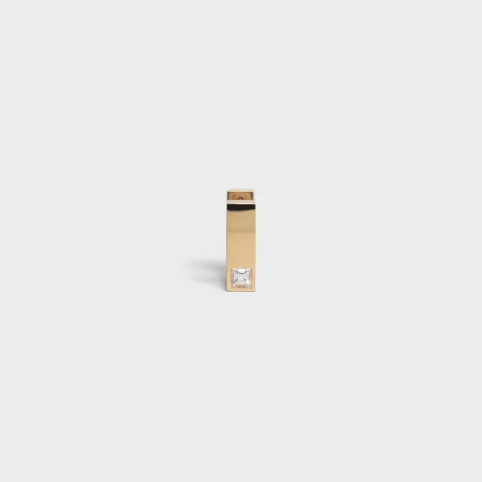 Celine Fine Jewelry Celine Sentimental Square Earring In Yellow Gold And Diamond 8211 Yellow Gold And White 8211 Women Celine Fine Jewelry Celine Sentimental Square Earring In Yellow Gold And Diamond 8211 Yellow Gold And White 8211 Women