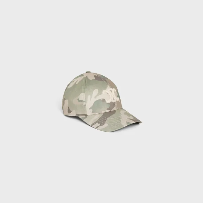 Celine Hats And Soft Accessories Baseball Cap In Camouflage Cotton 8211 Camo Clair 8211 Women