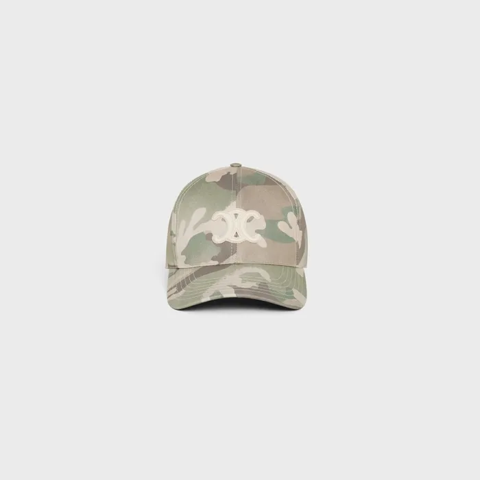 Celine Hats And Soft Accessories Baseball Cap In Camouflage Cotton 8211 Camo Clair 8211 Women