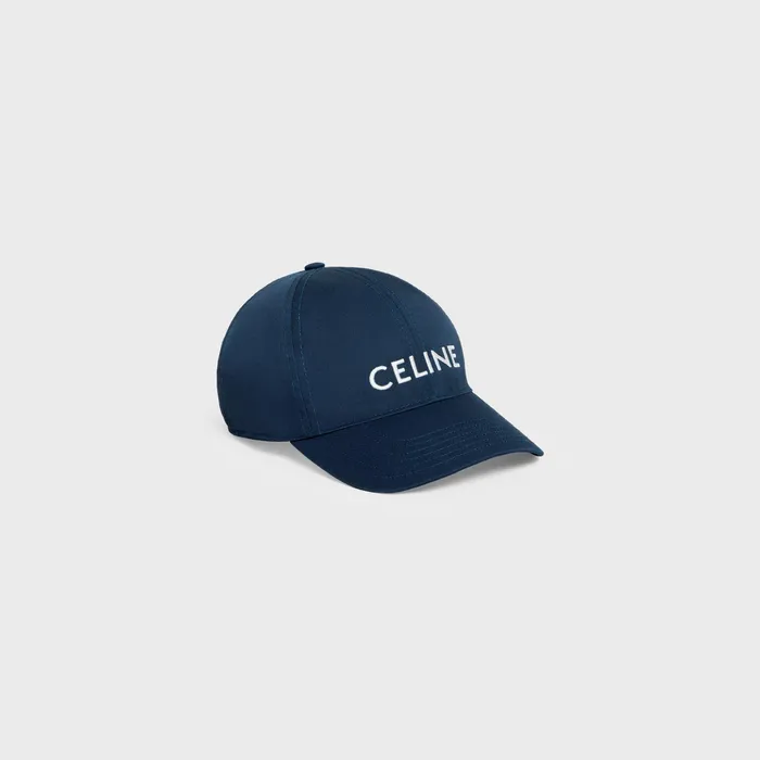Celine Hats And Soft Accessories CELINE BASEBALL CAP IN COTTON 8211 Marine 8211 Women