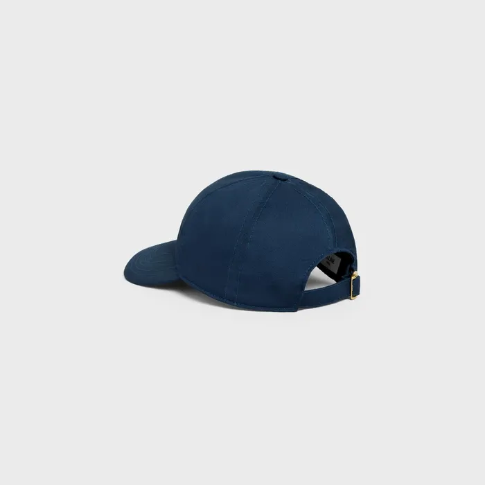 Celine Hats And Soft Accessories CELINE BASEBALL CAP IN COTTON 8211 Marine 8211 Women