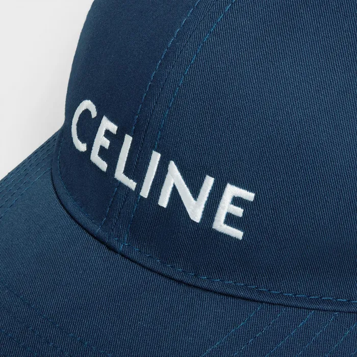 Celine Hats And Soft Accessories CELINE BASEBALL CAP IN COTTON 8211 Marine 8211 Women