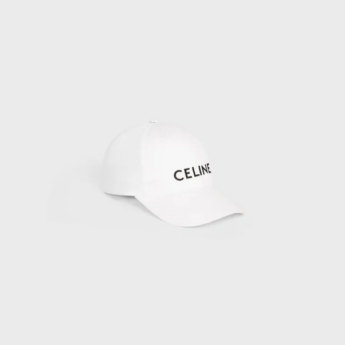 Celine Hats And Soft Accessories CELINE BASEBALL CAP IN COTTON 8211 White 8211 Men