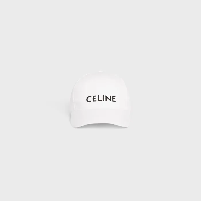Celine Hats And Soft Accessories CELINE BASEBALL CAP IN COTTON 8211 White 8211 Men