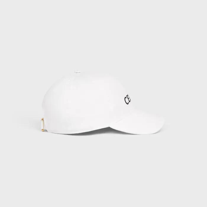 Celine Hats And Soft Accessories CELINE BASEBALL CAP IN COTTON 8211 White 8211 Men