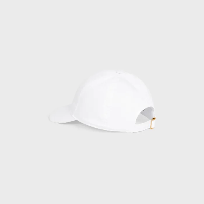 Celine Hats And Soft Accessories CELINE BASEBALL CAP IN COTTON 8211 White 8211 Men