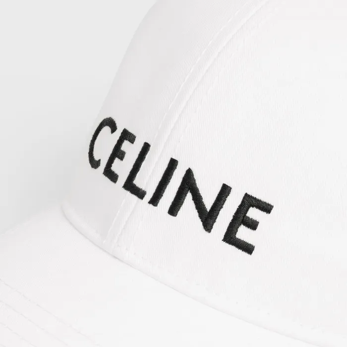 Celine Hats And Soft Accessories CELINE BASEBALL CAP IN COTTON 8211 White 8211 Men