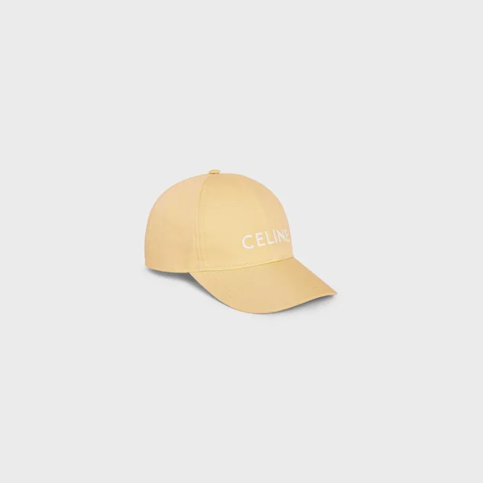 Celine Hats And Soft Accessories CELINE BASEBALL CAP IN COTTON 8211 Yellow 8211 Women