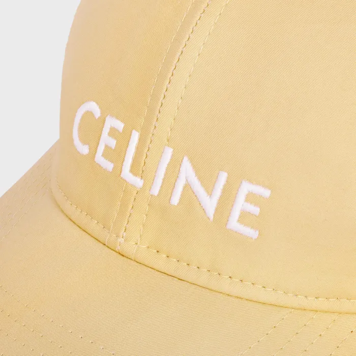 Celine Hats And Soft Accessories CELINE BASEBALL CAP IN COTTON 8211 Yellow 8211 Women