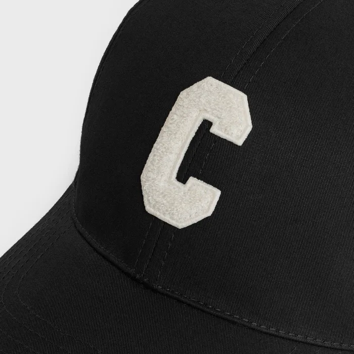 Celine Hats And Soft Accessories Initial Baseball Cap In Cotton 8211 Black 8211 Men