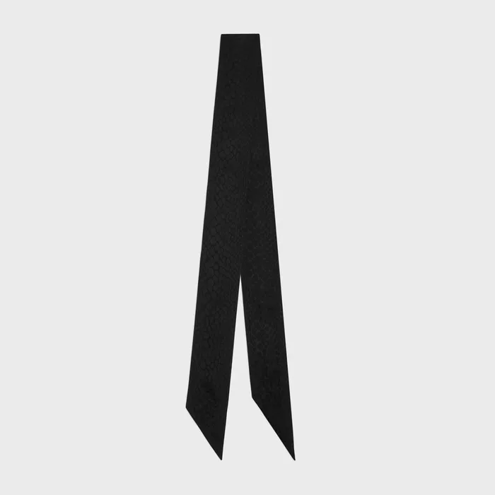Celine Hats And Soft Accessories Lavallire Scarf In Silk Jacquard 8211 Black 8211 Men