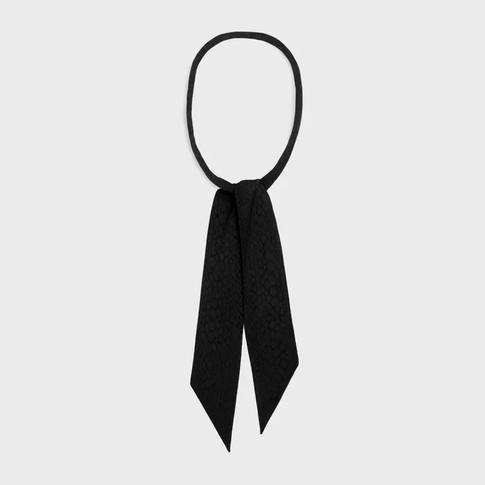 Celine Hats And Soft Accessories Lavallire Scarf In Silk Jacquard 8211 Black 8211 Men