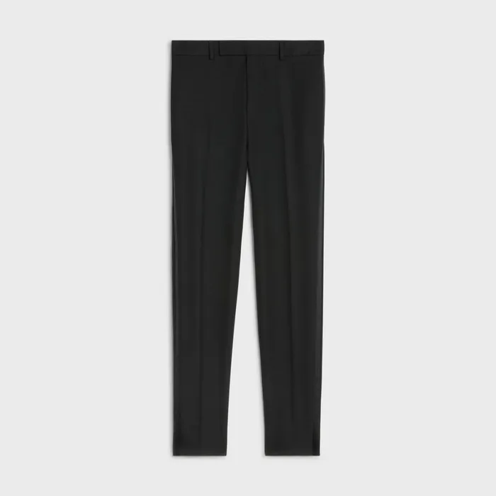Celine Jackets and Trousers Classic Tux Pants In Grain De Poudre 8211 Black 8211 Men