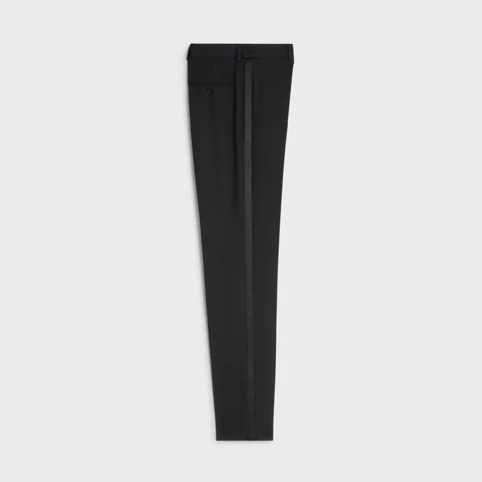 Celine Jackets and Trousers Classic Tux Pants In Grain De Poudre 8211 Black 8211 Men