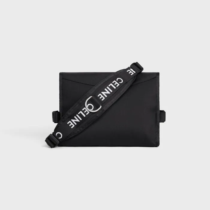 Celine Messenger Bags Small Messenger Trekking In Nylon With Celine Print 8211 Black 8211 Men Celine Messenger Bags Small Messenger Trekking In Nylon With Celine Print 8211 Black 8211 Men