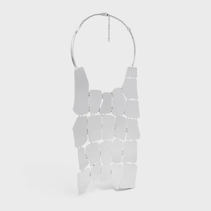 Celine Necklaces Dysfunctional Bauhaus Necklace In Brass With Rhodium Finish 8211 Silver 8211 Men
