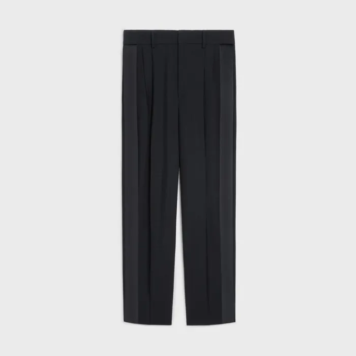 Celine Pants And Shorts JUDE TUX PANTS IN WOOL AND MOHAIR 8211 Black 8211 Women