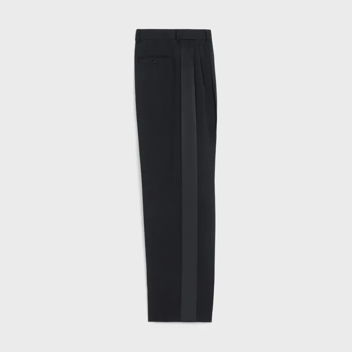 Celine Pants And Shorts JUDE TUX PANTS IN WOOL AND MOHAIR 8211 Black 8211 Women