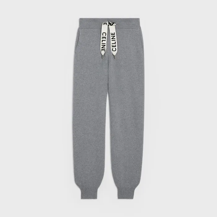 Celine Pants And Shorts TRACK PANTS IN CASHMERE AND WOOL 8211 Grey 8211 Men