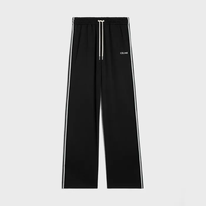 Celine Pants And Shorts Tracksuit Pants In Double Face Jersey 8211 Black White 8211 Men