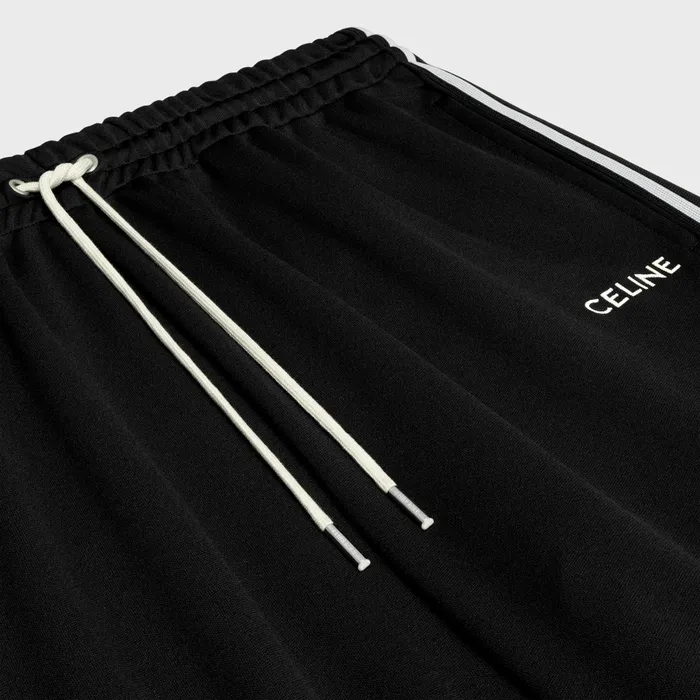 Celine Pants And Shorts Tracksuit Pants In Double Face Jersey 8211 Black White 8211 Men