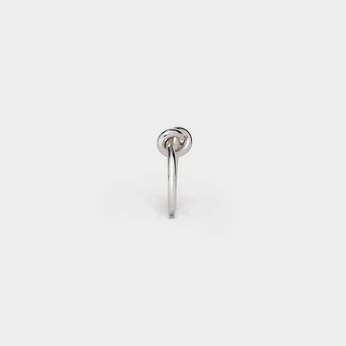 Celine Rings Knot Ring In Brass With Rhodium Finish 8211 Silver 8211 Women