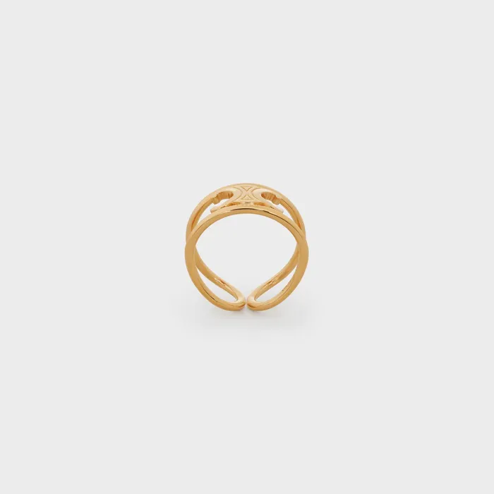 Celine Rings Triomphe Ring In Brass With Gold Finish 8211 Gold 8211 Women
