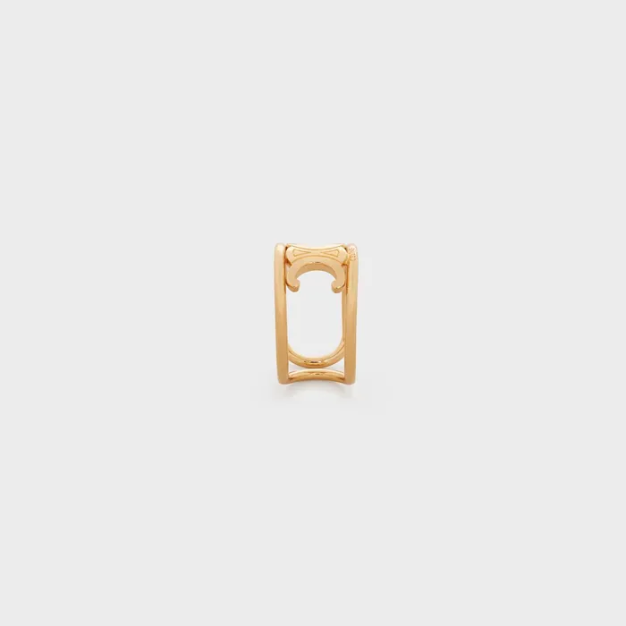Celine Rings Triomphe Ring In Brass With Gold Finish 8211 Gold 8211 Women