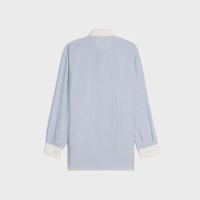 Celine Shirts And Tops Oversized Shirt In Striped Silk 8211 CRAIEBLEU 8211 Women
