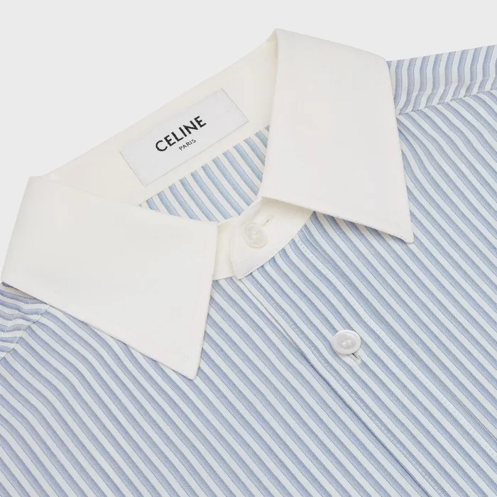 Celine Shirts And Tops Oversized Shirt In Striped Silk 8211 CRAIEBLEU 8211 Women