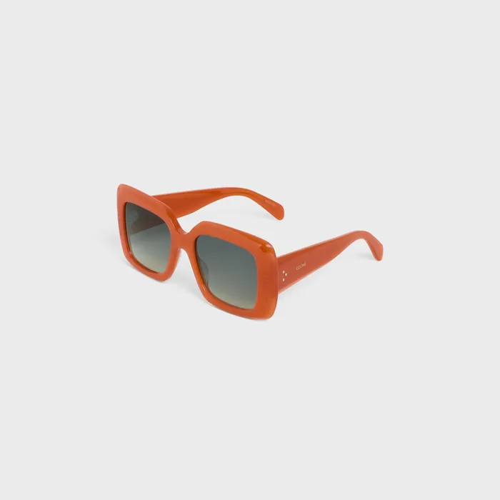 Celine Sunglasses Square S263 Sunglasses In Acetate 8211 Milky Rust 8211 Women