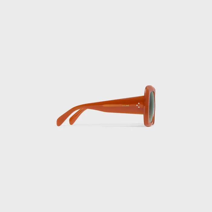 Celine Sunglasses Square S263 Sunglasses In Acetate 8211 Milky Rust 8211 Women