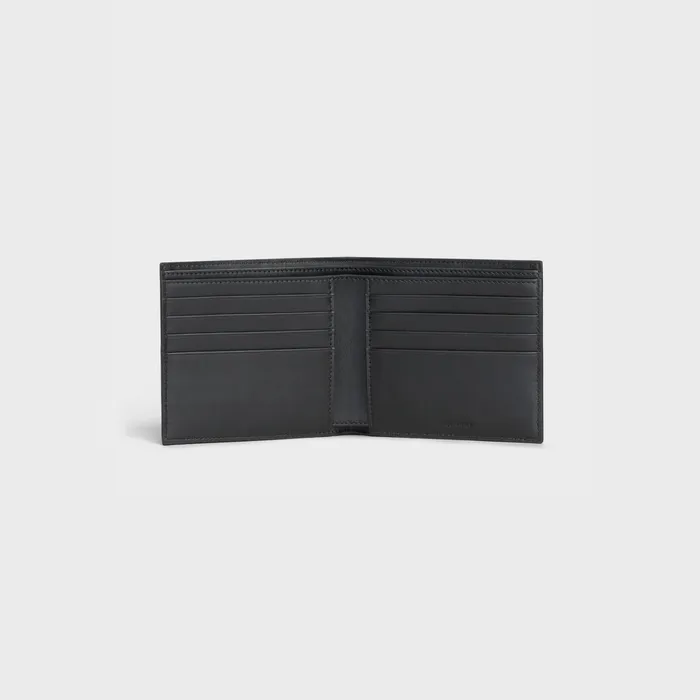 Celine Wallets Bifold Wallet In Grained Calfskin 8211 Black 8211 Men