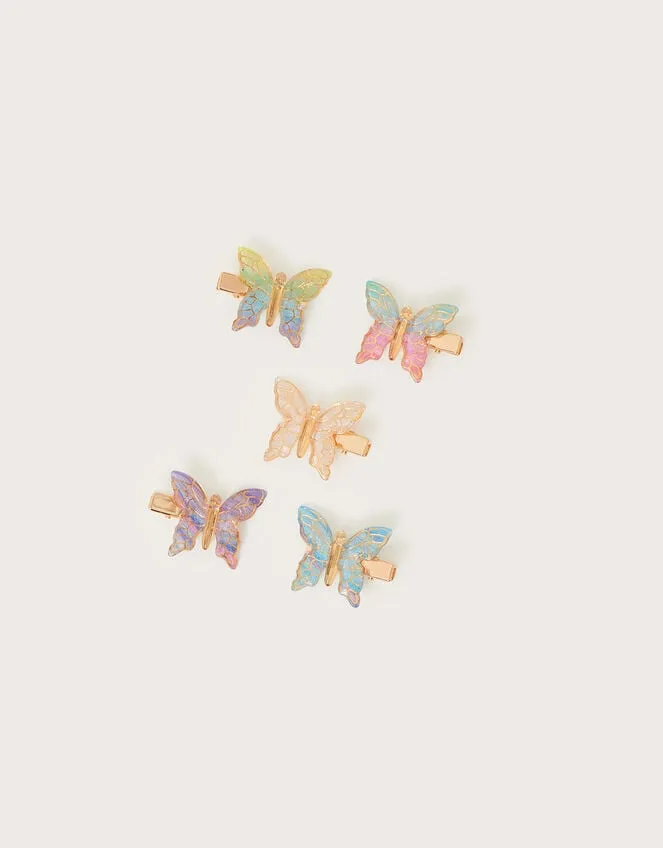 Children 5Pack Rainbow Butterfly Clips Monsoon Girls039 Hair Accessories