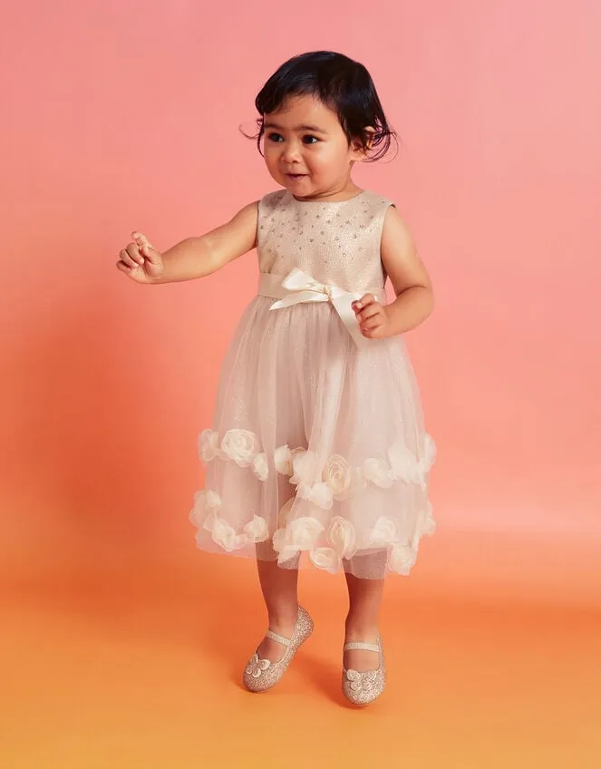 Children Baby Amber Roses Dress Gold Monsoon Dresses