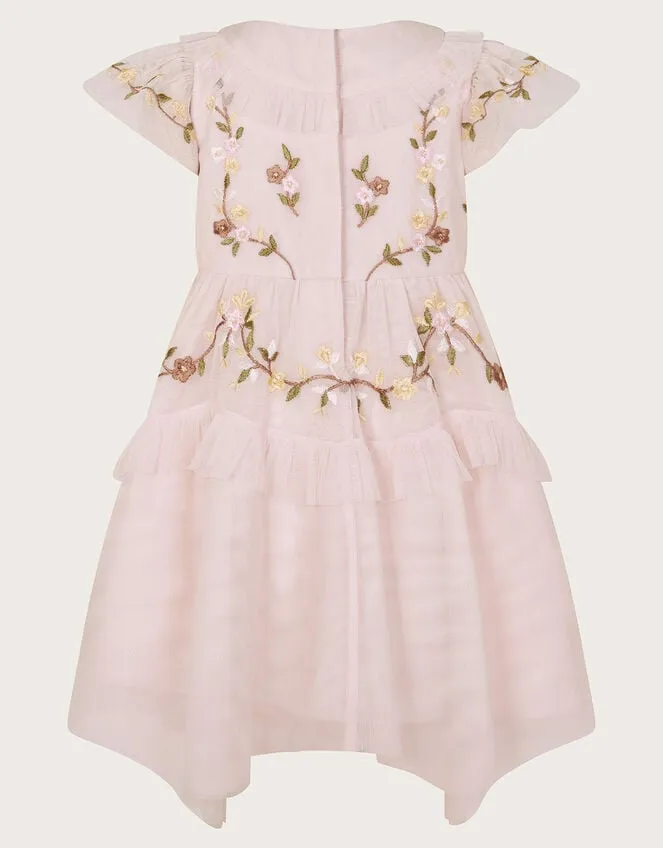 Children Baby Cora Embroidered Dress Pink Monsoon Partywear