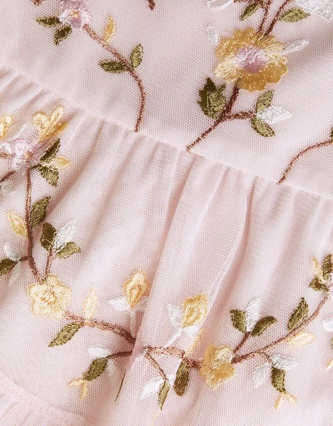 Children Baby Cora Embroidered Dress Pink Monsoon Partywear