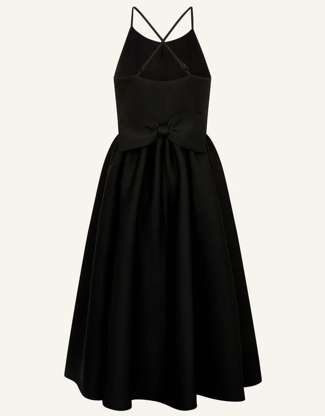 Children Bow Back Scuba Prom Dress Black Monsoon Dresses
