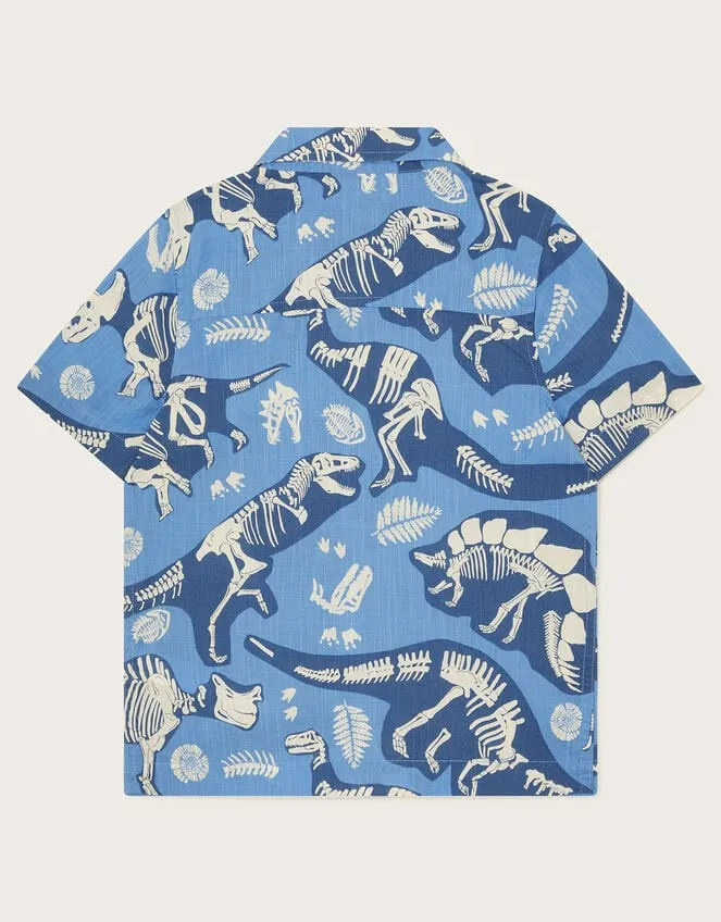 Children Dinosaur Bone Shirt Blue Monsoon Tops and TShirts