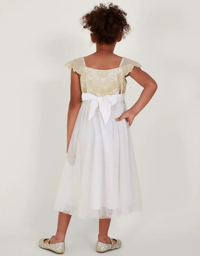 Children Estella Dress Gold Monsoon Dresses