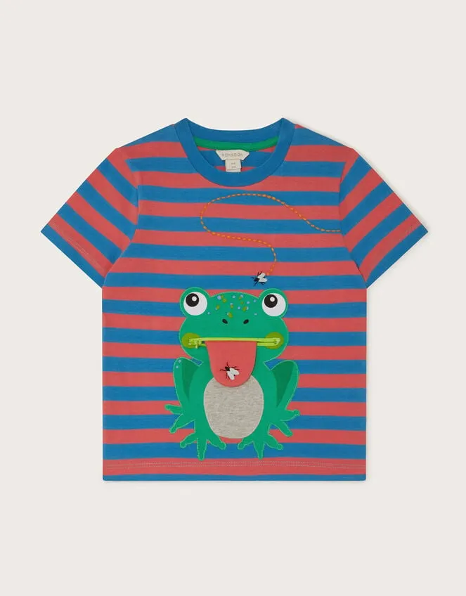 Children Frog Stripe TShirt Multi Monsoon Tops and TShirts