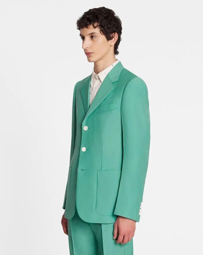 Coats and Jackets Men LANVIN 3Button Patch Pocket Jacket Jade