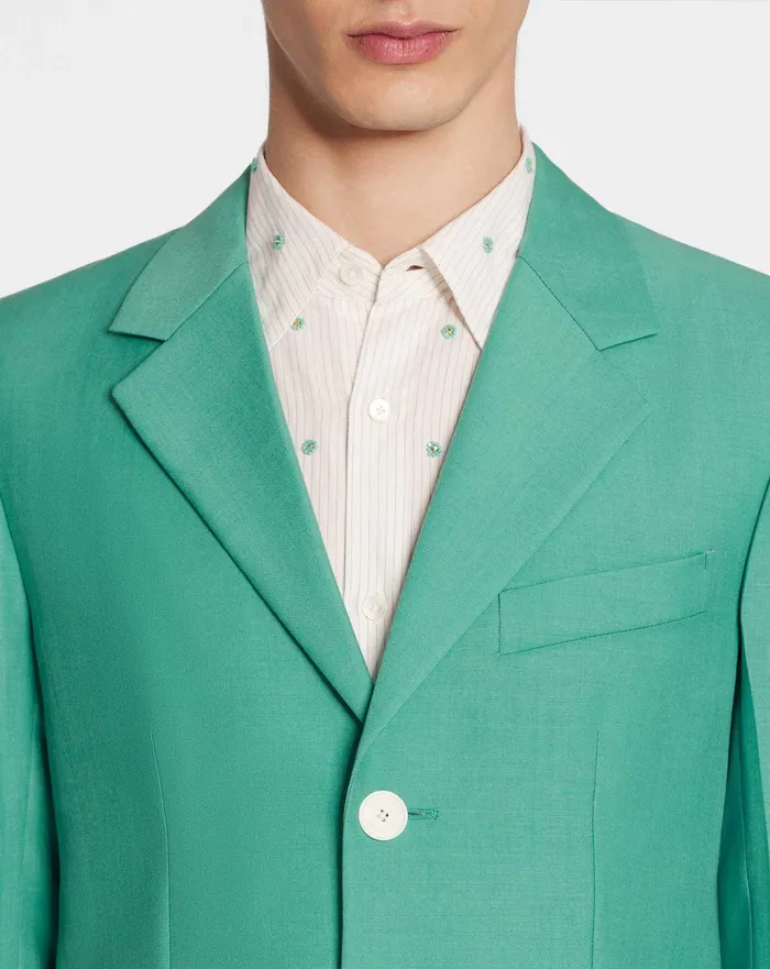 Coats and Jackets Men LANVIN 3Button Patch Pocket Jacket Jade