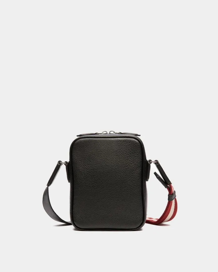 Code Crossbody Bag In Black Leather Men Bally Messenger Bags